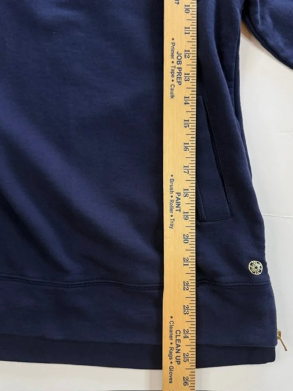 Lilly Pulitzer Luxletic Beach Comber Pullover Tunic Top Navy M Long Sleeve - Picture 8 of 11